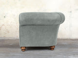 Jasper 2 Seat Chesterfield Sofa In Ash Soft 'n' Easy Leather