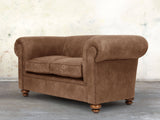 Jasper 2 Seat Chesterfield Sofa In Bracken Soft 'n' Easy Leather