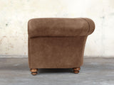 Jasper 2 Seat Chesterfield Sofa In Bracken Soft 'n' Easy Leather