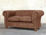 Jasper 2 Seat Chesterfield Sofa In Hazel Soft 'n' Easy Leather