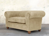 Jasper 2 Seat Chesterfield Sofa In Oyster Soft 'n' Easy Leather