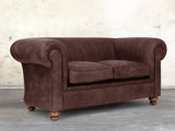 Jasper 2 Seat Chesterfield Sofa In Peat Soft 'n' Easy Leather