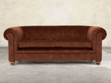 Jasper 3 Seat Chesterfield Sofa In Burnt Umber Vintage Velvet