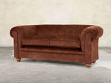 Jasper 3 Seat Chesterfield Sofa In Burnt Umber Vintage Velvet