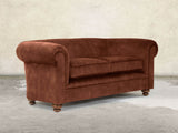 Jasper 3 Seat Chesterfield Sofa In Burnt Umber Vintage Velvet