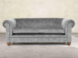 Jasper 3 Seat Chesterfield Sofa In Dove Vintage Velvet