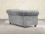 Jasper 3 Seat Chesterfield Sofa In Dove Vintage Velvet