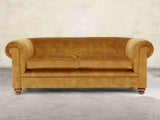 Jasper 3 Seat Chesterfield Sofa In Gold Vintage Velvet