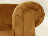 Jasper 3 Seat Chesterfield Sofa In Gold Vintage Velvet