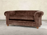 Jasper 3 Seat Chesterfield Sofa In Hickory Vintage Velvet