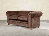 Jasper 3 Seat Chesterfield Sofa In Hickory Vintage Velvet
