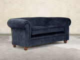 Jasper 3 Seat Chesterfield Sofa In Indigo Vintage Velvet