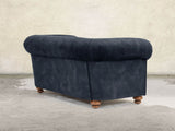 Jasper 3 Seat Chesterfield Sofa In Indigo Vintage Velvet