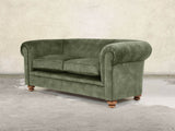 Jasper 3 Seat Chesterfield Sofa In Jade Vintage Velvet