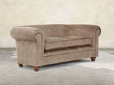 Jasper 3 Seat Chesterfield Sofa In Mocha Vintage Velvet