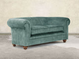Jasper 3 Seat Chesterfield Sofa In Ocean Storm Vintage Velvet