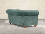 Jasper 3 Seat Chesterfield Sofa In Ocean Storm Vintage Velvet