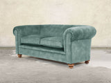 Jasper 3 Seat Chesterfield Sofa In Ocean Storm Vintage Velvet
