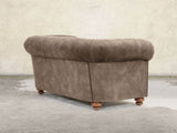 Jasper 3 Seat Chesterfield Sofa In Otter Vintage Velvet