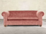 Jasper 3 Seat Chesterfield Sofa In Pink Blush Vintage Velvet