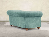 Jasper 3 Seat Chesterfield Sofa In Summer Mist Vintage Velvet