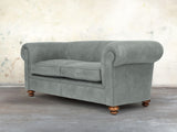 Jasper 3 Seat Chesterfield Sofa In Ash Soft 'n' Easy Leather