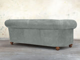 Jasper 3 Seat Chesterfield Sofa In Ash Soft 'n' Easy Leather