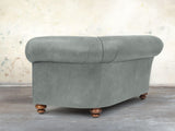 Jasper 3 Seat Chesterfield Sofa In Ash Soft 'n' Easy Leather