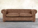 Jasper 3 Seat Chesterfield Sofa In Bracken Soft 'n' Easy Leather