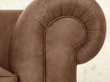 Jasper 3 Seat Chesterfield Sofa In Bracken Soft 'n' Easy Leather