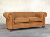 Jasper 3 Seat Chesterfield Sofa In Camel Soft 'n' Easy Leather