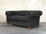 Jasper 3 Seat Chesterfield Sofa In Charcoal Soft 'n' Easy Leather