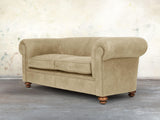 Jasper 3 Seat Chesterfield Sofa In Oyster Soft 'n' Easy Leather