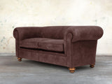 Jasper 3 Seat Chesterfield Sofa In Peat Soft 'n' Easy Leather