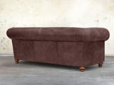 Jasper 3 Seat Chesterfield Sofa In Peat Soft 'n' Easy Leather