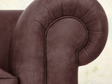 Jasper 3 Seat Chesterfield Sofa In Peat Soft 'n' Easy Leather