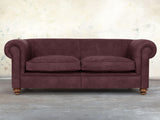 Jasper 3 Seat Chesterfield Sofa In Port Soft 'n' Easy Leather