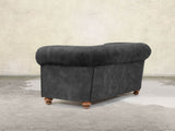 Jasper 4 Seat Chesterfield Sofa In Black Cat Vintage Velvet