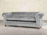 Jasper 4 Seat Chesterfield Sofa In Dove Vintage Velvet