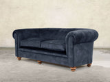Jasper 4 Seat Chesterfield Sofa In Indigo Vintage Velvet