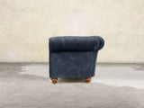 Jasper 4 Seat Chesterfield Sofa In Indigo Vintage Velvet