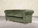 Jasper 4 Seat Chesterfield Sofa In Jade Vintage Velvet