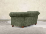 Jasper 4 Seat Chesterfield Sofa In Jade Vintage Velvet
