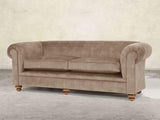 Jasper 4 Seat Chesterfield Sofa In Mocha Vintage Velvet