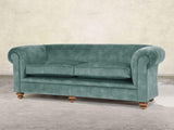 Jasper 4 Seat Chesterfield Sofa In Ocean Storm Vintage Velvet