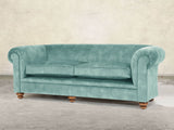 Jasper 4 Seat Chesterfield Sofa In Summer Mist Vintage Velvet
