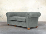 Jasper 4 Seat Chesterfield Sofa In Ash Soft 'n' Easy Leather