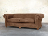 Jasper 4 Seat Chesterfield Sofa In Bracken Soft 'n' Easy Leather