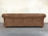 Jasper 4 Seat Chesterfield Sofa In Bracken Soft 'n' Easy Leather