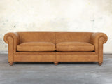Jasper 4 Seat Chesterfield Sofa In Camel Soft 'n' Easy Leather